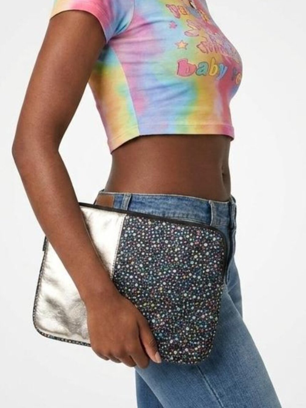 Urban Outfitters - 10" Metallic Rainbow Stars Notebook iPad Sleeve